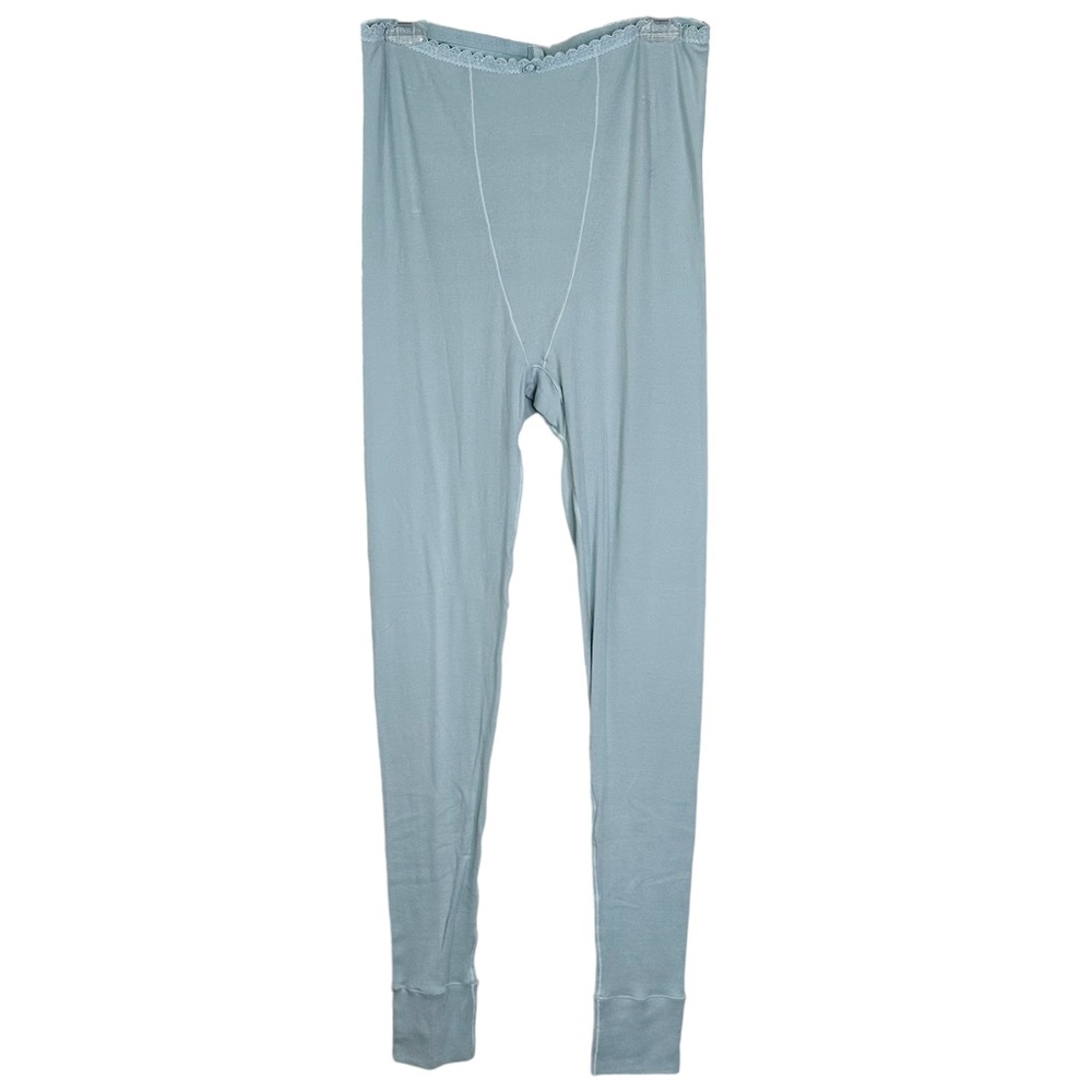 NWT Skims Lace Pointelle Logo Loungewear Leggings in Sky Blue Women’s 3X